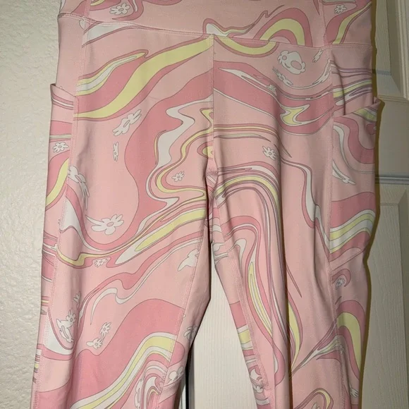 Fabletics Pink Swirl High-Rise Leggings - Picture 3 of 8